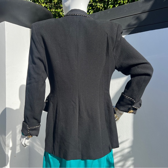 80’s Gold Statement Button Black Blazer - Picture 6 of 15